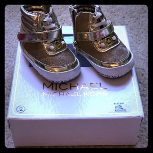 MICHAEL KORS Infant High-Top Sneakers Size 2